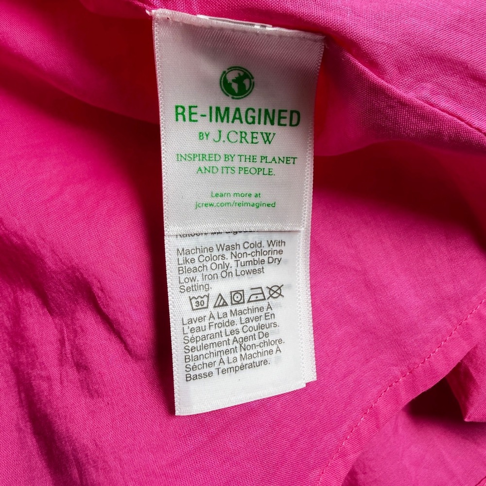 J.Crew BF890 Midi Dress Women's 6 Pink Barbiecore Preppy Modest Work Summer - Picture 4 of 12
